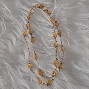 kate spade yellow & gold long scatter necklace